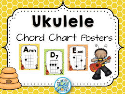 Ukulele Chord Chart Posters Busy Bee Kids Teaching Resources