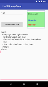 Private static final int input_file_request_code = 1; Github Izettle Android Html2bitmap Generates A Bitmap From Html By Rendering The Content Inside An Off Screen Webview