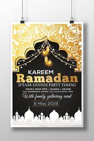 Ramadan Fast Flyer Template Black Mosque Silhouette In Golden Background Psd Free Download Pikbest Ramadan Flyer And Poster Design Flyer