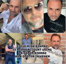 STEVEN MIKE BIKMAZ and he changed me three phone numbers +1(414)856-5363  +1(980)398-2244 +1(305)306-7805 Stevenmike23342@gmail.com SAYS HE IS IN  YEMEN... AREN'T THEY ALL! This is a very typical scam, hello, love you,  going