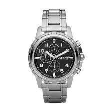 Fossil Men S Dean Stainless Steel Chronograph Watch Style Fs4542 Walmart Com Stainless Steel Bracelet Quartz Watch Fossil Watches