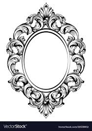 Baroque Frame Decor Detailed Rich Ornament Vector Image On Broderie Geometrique