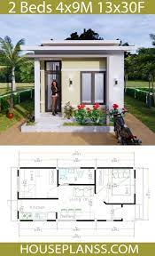 Simple House Plans 4x9 Meters 36sq M House Plans 3d Arsitektur Arsitektur Rumah Denah Rumah