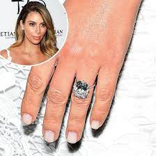 Love It Or Leave It Kim Kardashian S Winter White Manicure Kardashian Engagement Ring Kim Kardashian Engagement Ring Celebrity Engagement Rings