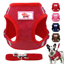 Red Hibiscus Dog Harness Step In Canvas Mesh Ez Wrap No