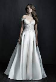 Strapless Sweetheart Neckline Lace Mikado A Line Wedding Dress Kleinfeld Bridal Allure Couture Allure Wedding Dresses Allure Bridal