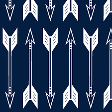 Colorful Fabrics Digitally Printed By Spoonflower Arrows Navy Large Scale Northern Lights Collection Arrow Fabric Woodland Fabric Fabric