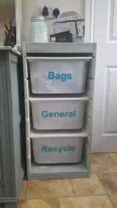 Ikea Hack Trofast Unit Into Bin Recycling Unit Bathroom Recycle Bin Bathroom Recycling Ikea Hack