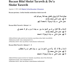 Sholat 'ied termasuk salah satu bagian dari syiar islam dan merupakan anugrah allah yang khusus kepada umat islam. Bacaan Bilal Shalat Tarawih 8 Rakaat Dalam Rumi