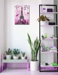 If you are fond of decorating your house according to paris cultural theme, then we bring for you the special product paris if you want to give your bathroom a unique appearance, and make the unique and elegant designed paris themed curtains for your bedroom, kitchen and home decor. Buy Cgxart Eiffel Tower Canvas Wall Art Paris Themed Bedroom Decor Decorations For Girls Bedroom Wall Pictures For Living Room Pink Bathroom Accessories Flower Love Size 12x16 Inches Online In
