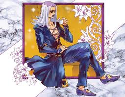 Abbacchio stared at it for a moment, then glanced back at the mirror. Leone Abbacchio Cafe An Art Print By Veneranda Tianero Inprnt