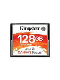 Карта памяти Compact Flash Canvas Focus, 128 ГБ (CFF128GB) Kingston  7882362 купить в интернет-магазине Wildberries