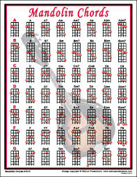 mandolin chords laminated chart for mandolin players