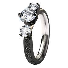 Black Titanium Rings Black Titanium Wedding Bands Titanium Womens Black Wedding Bands With D Black Titanium Ring Titanium Engagement Rings Titanium Rings Women