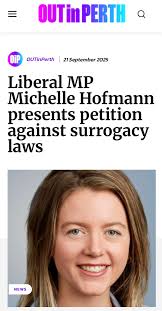 wapol #IVF #Parenting #Women Which MPs voted against #WALabor's #surrogacy  laws? #MichelleHofmann #WALibs  https://www.outinperth.com/which-mps-voted-against-the-surrogacy-laws/  https://www.outinperth.com/liberal-mp-michelle-hofmann-presents-petition ...