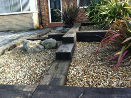 Railway Sleepers In The Garden I Like This Idea Garden Edging Sleepers In Garden Garden Paving