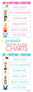 Printable Bedtime Routine Charts Kids Bedtime Routine Kids Bedtime Bedtime Routine Chart