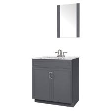 Alibaba.com offers 868 home depot bathroom vanity top products. Sheffield Home Colette 30 In W X 19 In D Bath Vanity In Gray With Engineered Stone Vanity Top In Gray With White Basin And Mirror Ev30c3g The Home Depot Bath