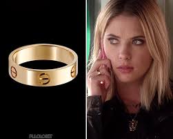 Hanna's gold and ring in 5x11 'No One Here Can Love Or Understand Me' is  actually Ashley Benson's ring! I love that their style...