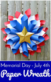 Patriotic Paper Wreath Memorial Day Decorations Paper Wreath Fourth Of July Decor