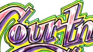 How To Draw Graffiti Letters Write Courtney In Cool Letters Mat Youtube