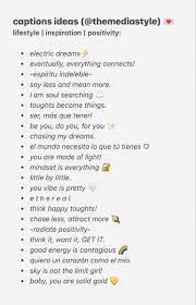 Inspiración para tus quotes en instagram. 100 Ideas Aesthetic Para Tus Captions De Instagram The Media Style Instagram Quotes Instagram Bio Quotes Instagram Quotes Captions