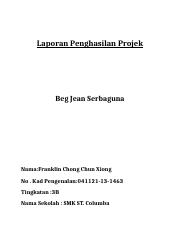 We did not find results for: Kandungan Laporan Penghasilan Projek Beg Jean Serbaguna Nama Franklin Chong Chun Xiong No Kad Pengenalan 04 Tingkatan 3b Nama Sekolah Smk St Course Hero