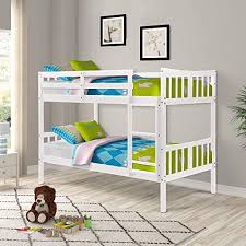Twin Over Twin Bunk Bed Wood Twin Bunk Kids Bed Bedroom With Guard Rail And Ladder Easy Assembly Children Twin Sl In 2020 Twin Bunk Beds Wood Bunk Beds Twin Bed Frame