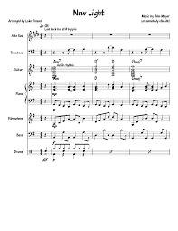 New Light John Mayer Sheet Music For Piano Trombone Drum Group Saxophone Alto More Instruments Jazz Band Musescore Com