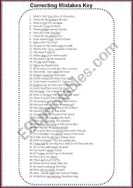 Correcting Mistakes Worksheet In 2020 Grammar Worksheets Mistakes Grammar Skills