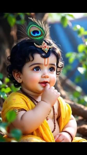 Adorable Little Krishna Nature Portrait
