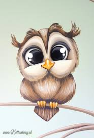 Muurschildering Boom Met Uiltje En Bloemetjes Gemaakt Door Kattentong Decoratiewerken Babyroomwallart Artwall Owls Drawing Owl Painting Owl Tattoo Drawings