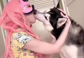 Making out with dog porn