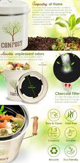 Norpro floral blue/white compost keeper. This Decorative Trendy Compost Container For Kitchen Is The Perfect Gift For Any Eco Friendly Household The Conveni Compost Kitchen Compost Bin Compost Bucket