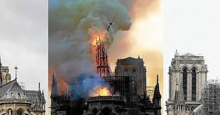 Incendie notre dame, la flêche chute paris le 15 avril 2019. France Notre Dame Macron Aux Pompiers Quot Vous Avez Ete Exemplaires Quot Direct Le Telegramme