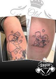 Pair of Simpson tattoos for a brother and sister today.....💚💚#lines  #localtattoo #brotherandsis… | Matching sister tattoos, Brother sister  tattoo, Sibling tattoos