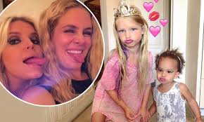 Jessica Simpson's daughter with CaCee Cobb's daughter