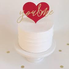 This listing is for 1 pc. You And Me Red Heart Cake Topper Sweetheart Cake Topper Etsy Cake Toppers Diy Cake Topper Valentines Wedding Cake