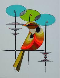 Mid century modern print birds vintage retro abstract art. Pin On Art For Walls