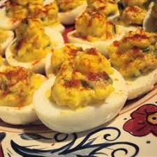 Bacon Cheddar Deviled Eggs Recipe Recipes Food Cheddar Deviled Eggs