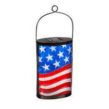 These solar powered stakes can illuminate walkways, yards, lawns, and patios, bringing both ambiance and function to open spaces. Evergreen Enterprises Inc Stripe Patriotic Flag Blue Red White Solar Powered Led Outdoor Lantern Reviews Wayfair