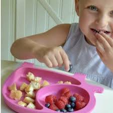 BUFFER® Bebek ve Çocuk için Sevimli Fil Model Desenli Yemek Bebek Mama Kabı  Bölmeli Tabak