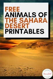 Free Animals Of The Sahara Desert Printables Homeschool Giveaways Sahara Desert Desert Facts Sahara