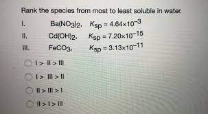 Answered Rank The Species From Most To Least Bartleby