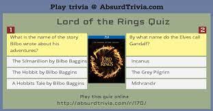 The lord of the rings series is coming to amazon next year. Lord Of The Rings Quiz