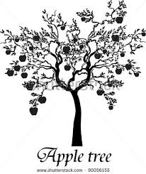 Apple Tree Clip Art Black And White Stock Photo Black Silhouette Apple Tree Isolated On White Background Illustration Black Silhouette Tree Silhouette Stock Illustration