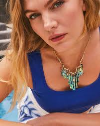 Kendra Scott Mari Gold Long Pendant Necklace Abalone Shell