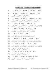 In a chemical equation, the reactants are written on the left, and the products are written on the right. Balancing Equations 092315 Key Chem 121 Balancing Equations Worksheet Do Not Hand In 1 Na3po4 3 Koh 3 Naoh K3po4 2 P4 3 O2 2 P2o3 3 Nh4no3 4 Bas Ptf2 Course Hero