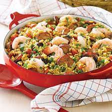 Quick Shrimp And Chorizo Paella Recipe Recipe Easy Rice Recipes Paella Recipe Recipes