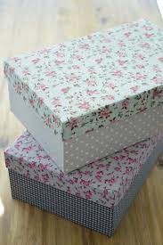 Caixa Forrada Com Tecido Passo A Passo Caixas De Sapato Reaproveite Cajas Forradas Cajas Decoradas Caja De Zapatos Decorada